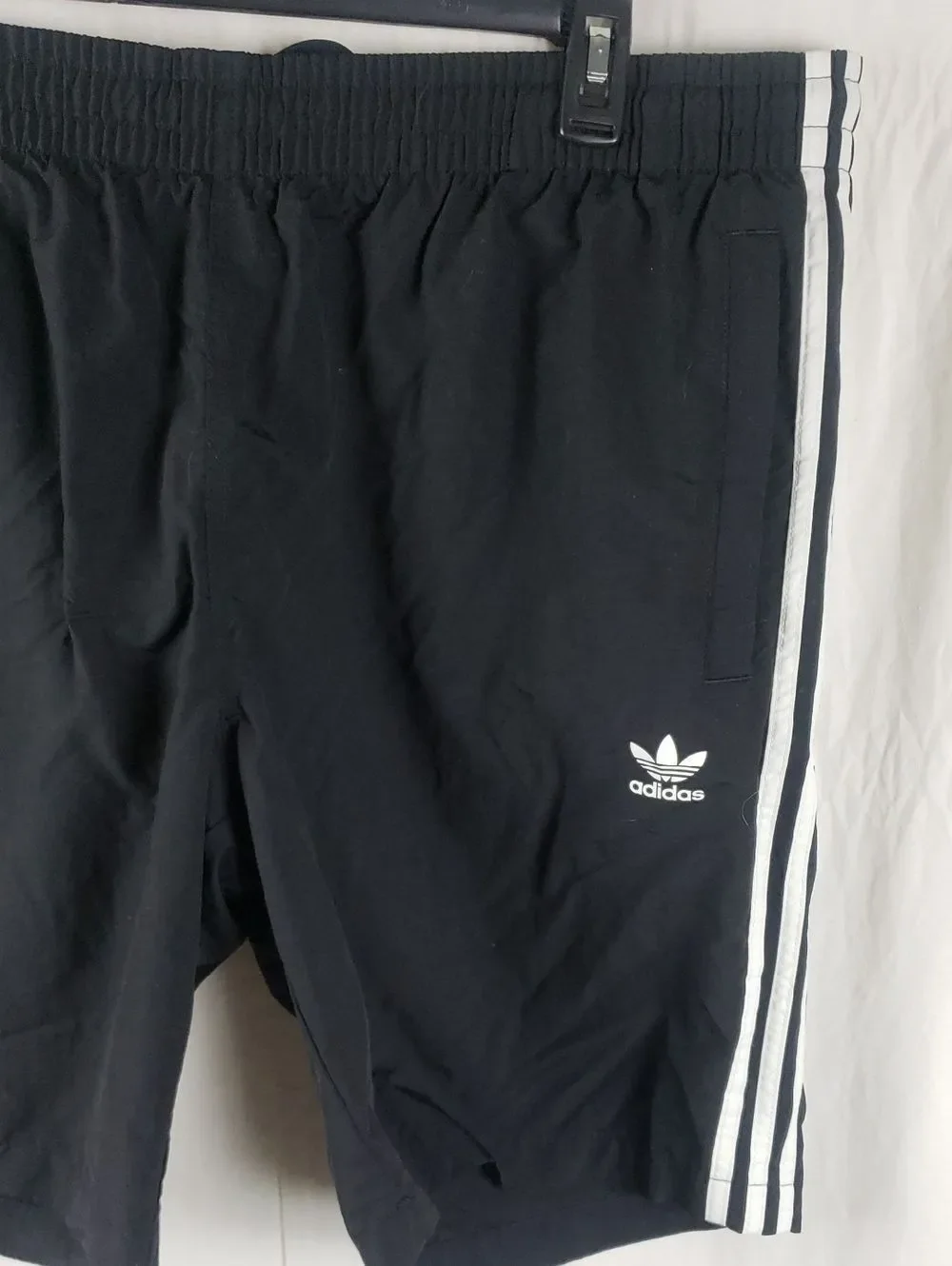 Adidas Men's 2XL Black 3 Stripes Swim Shorts